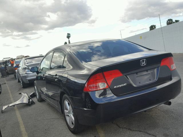 2HGFA16888H350043 - 2008 HONDA CIVIC EX შავი ფოტო 3