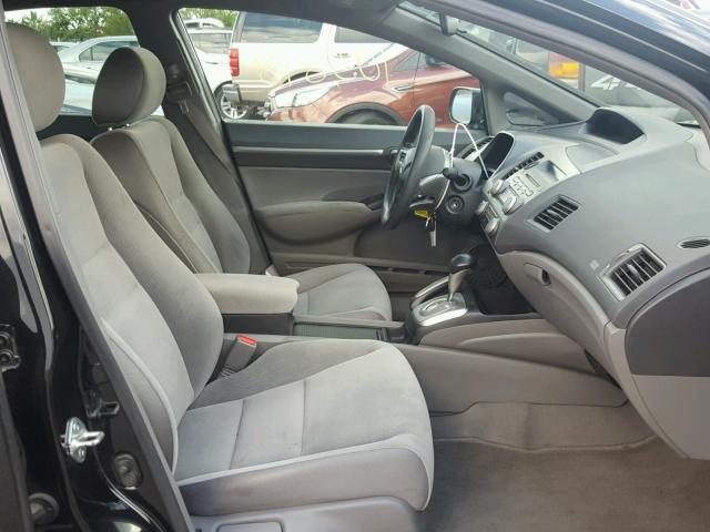 2HGFA16888H350043 - 2008 HONDA CIVIC EX შავი ფოტო 5