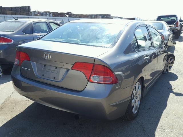 2HGFA16578H343865 - 2008 HONDA CIVIC LX CHARCOAL photo 4