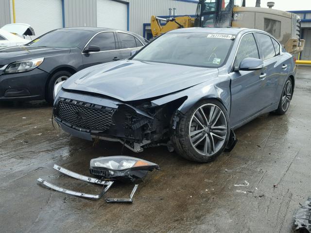 JN1BV7AP9EM673063 - 2014 INFINITI Q50 BASE BLUE photo 2