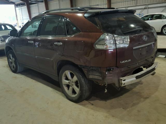 JTJGK31U289851586 - 2008 LEXUS RX 350 BURGUNDY photo 3