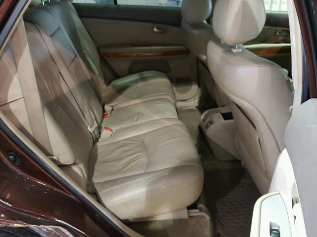 JTJGK31U289851586 - 2008 LEXUS RX 350 BURGUNDY photo 6