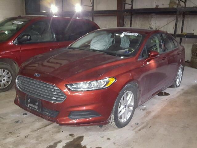 3FA6P0H76ER252873 - 2014 FORD FUSION SE RED photo 2