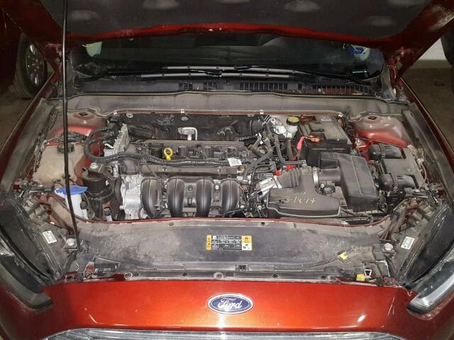 3FA6P0H76ER252873 - 2014 FORD FUSION SE RED photo 7