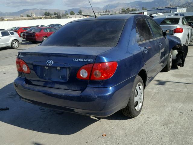 1NXBR32E08Z016126 - 2008 TOYOTA COROLLA CE BLUE photo 4