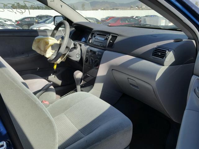 1NXBR32E08Z016126 - 2008 TOYOTA COROLLA CE BLUE photo 5