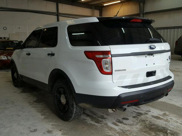 1FM5K8AR3DGB54559 - 2013 FORD EXPLORER P WHITE photo 3