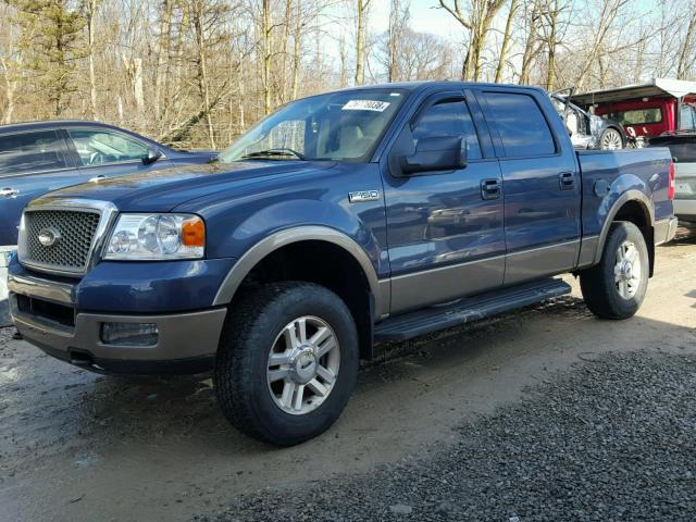 1FTPW14514KD05719 - 2004 FORD F150 SUPER BLUE photo 2