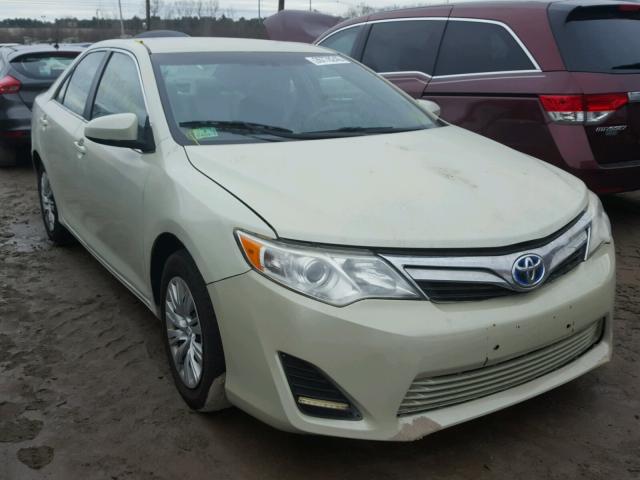 4T1BD1FKXCU017389 - 2012 TOYOTA CAMRY HYBR CREAM photo 1