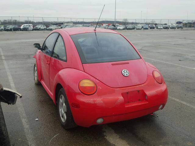 3VWCC21C0XM408494 - 1999 VOLKSWAGEN NEW BEETLE 红色 照片 3