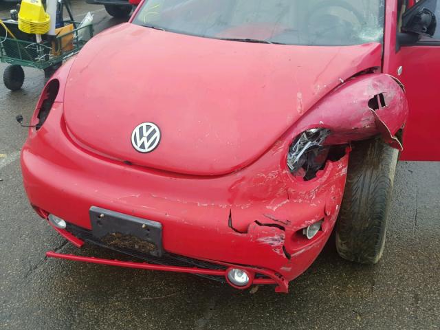 3VWCC21C0XM408494 - 1999 VOLKSWAGEN NEW BEETLE RED photo 9