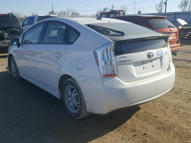 JTDKN3DU2A0117248 - 2010 TOYOTA PRIUS WHITE photo 3