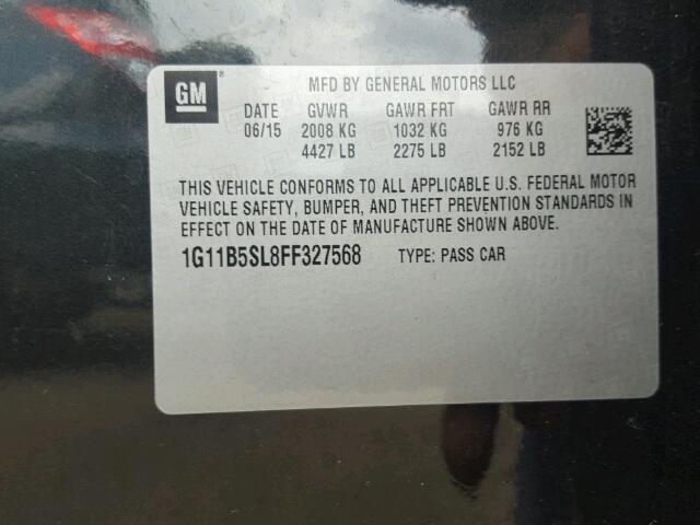 1G11B5SL8FF327568 - 2015 CHEVROLET MALIBU LS 石墨色 照片 10