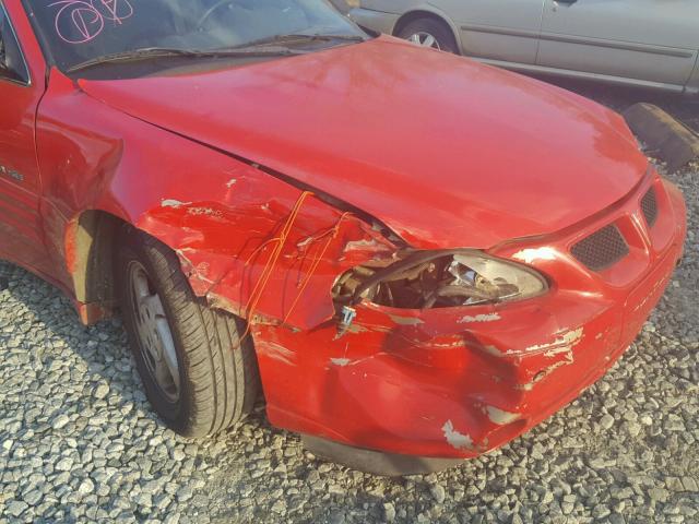 1G2NF52F92C116290 - 2002 PONTIAC GRAND AM S RED photo 9