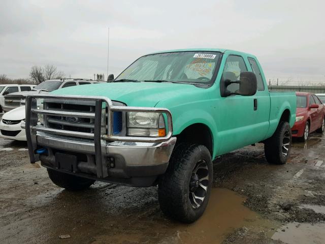 1FTNX21L24EA12214 - 2004 FORD F250 SUPER GREEN photo 2