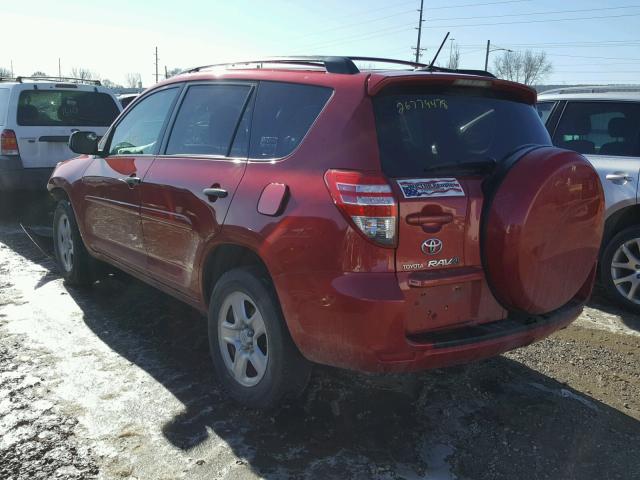 2T3ZF4DV2AW029340 - 2010 TOYOTA RAV4 RED photo 3