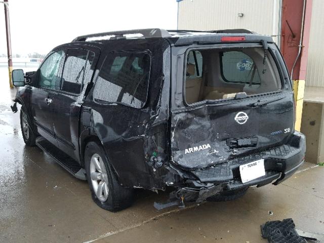 5N1BA08D88N618609 - 2008 NISSAN ARMADA SE BLACK photo 3