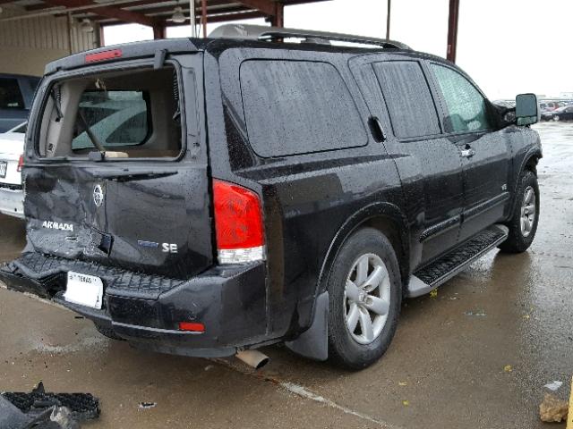 5N1BA08D88N618609 - 2008 NISSAN ARMADA SE BLACK photo 4