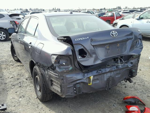 JTDBL40EX9J030648 - 2009 TOYOTA COROLLA BA GRAY photo 3