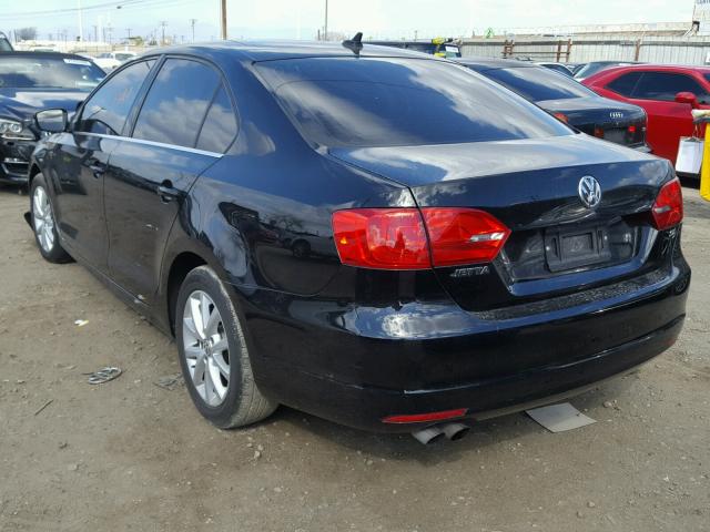 3VWD17AJ9EM422476 - 2014 VOLKSWAGEN JETTA SE BLACK photo 3