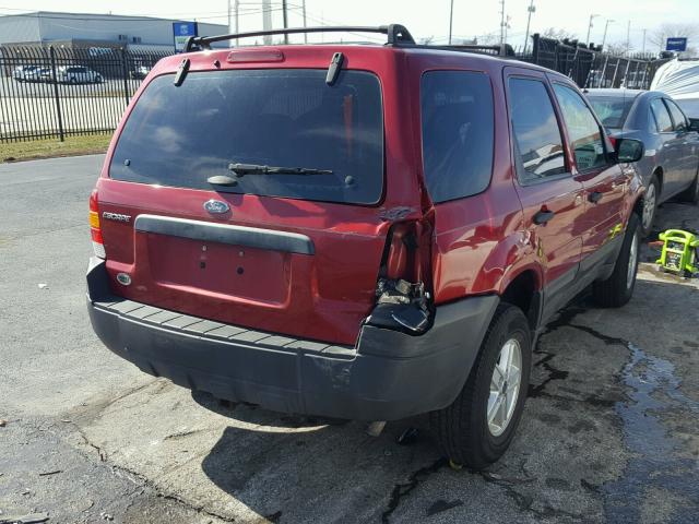 1FMYU02Z26KA45078 - 2006 FORD ESCAPE XLS RED photo 4