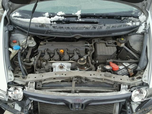 2HGFG12948H557851 - 2008 HONDA CIVIC EXL SILVER photo 7