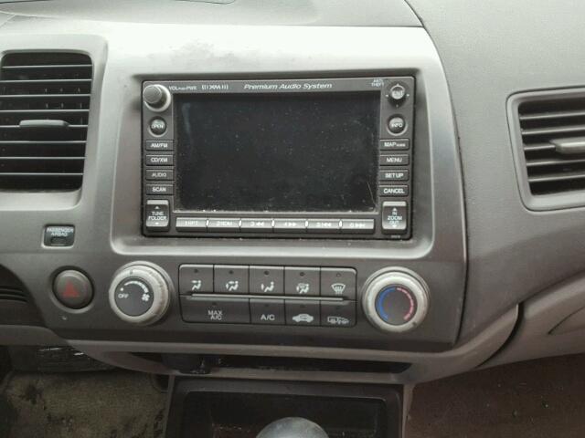 2HGFG12948H557851 - 2008 HONDA CIVIC EXL SILVER photo 9