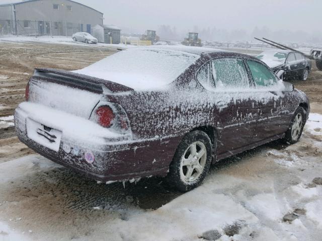 2G1WH52KX49374912 - 2004 CHEVROLET IMPALA LS MAROON photo 4