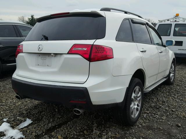 2HNYD28889H505946 - 2009 ACURA MDX SPORT WHITE photo 4