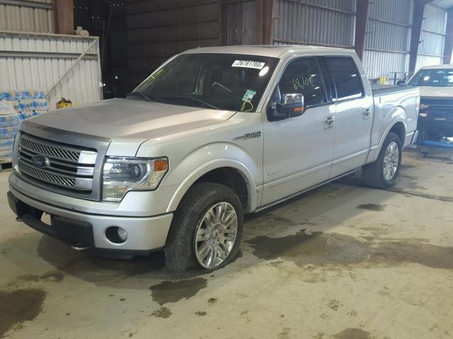 1FTFW1ET7DFD00722 - 2013 FORD F150 SUPER SILVER photo 2