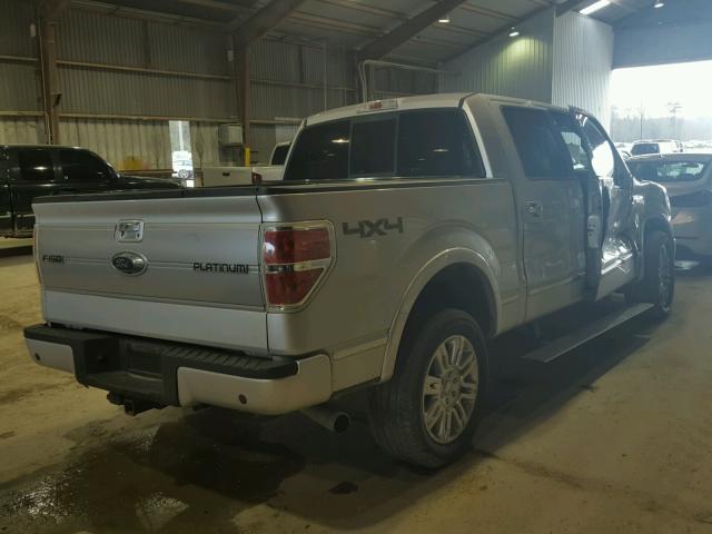 1FTFW1ET7DFD00722 - 2013 FORD F150 SUPER SILVER photo 4