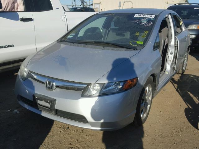 1HGFA16577L085140 - 2007 HONDA CIVIC LX SILVER photo 2