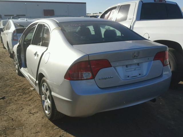 1HGFA16577L085140 - 2007 HONDA CIVIC LX SILVER photo 3