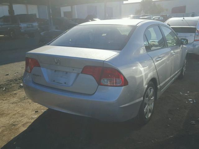 1HGFA16577L085140 - 2007 HONDA CIVIC LX SILVER photo 4