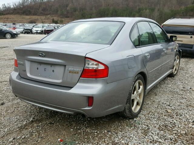 4S3BL616197234769 - 2009 SUBARU LEGACY 2.5 SILVER photo 4