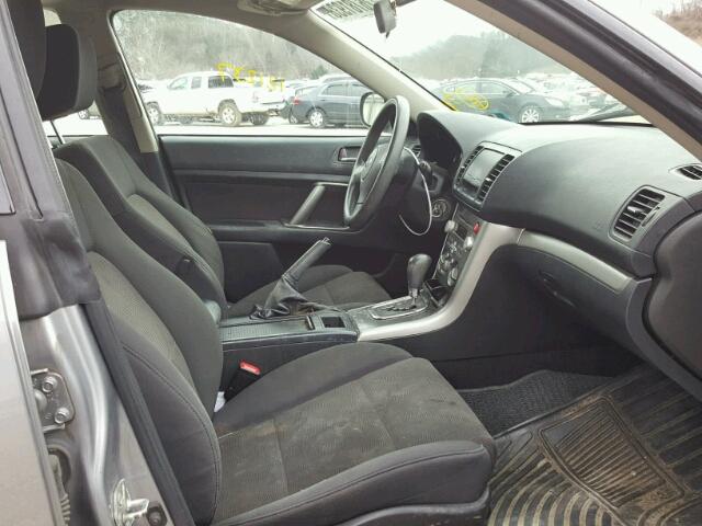 4S3BL616197234769 - 2009 SUBARU LEGACY 2.5 SILVER photo 5