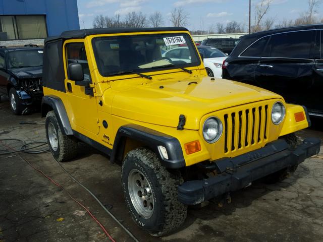 1J4FA39S84P795058 - 2004 JEEP WRANGLER X YELLOW photo 1