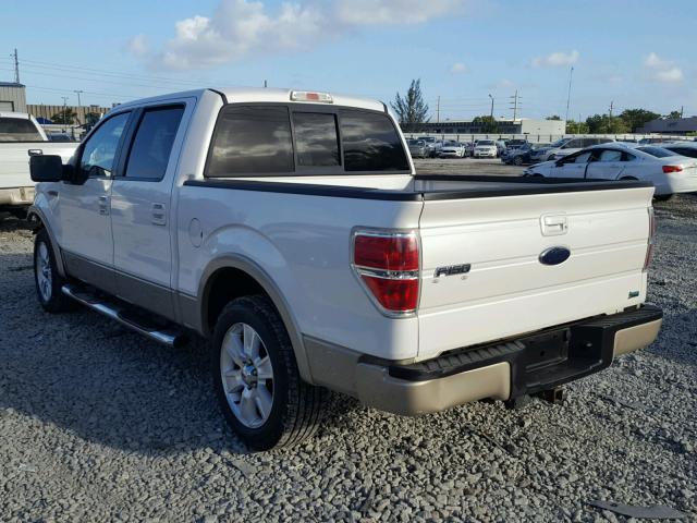 1FTFW1CV2AFB26090 - 2010 FORD F150 SUPER WHITE photo 3