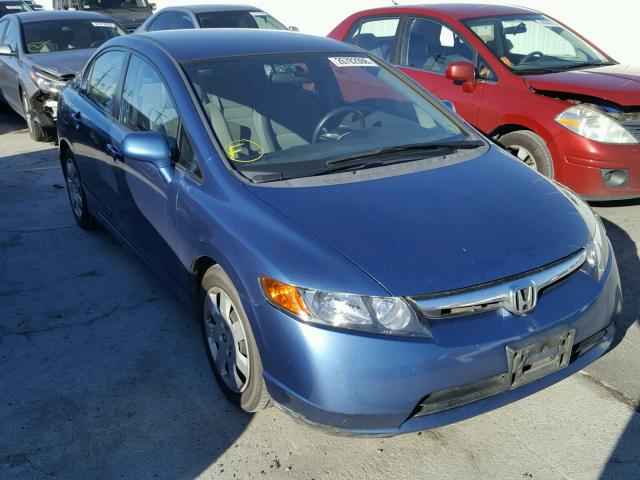 2HGFA16548H525491 - 2008 HONDA CIVIC LX BLUE photo 1