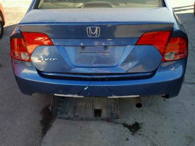 2HGFA16548H525491 - 2008 HONDA CIVIC LX BLUE photo 9