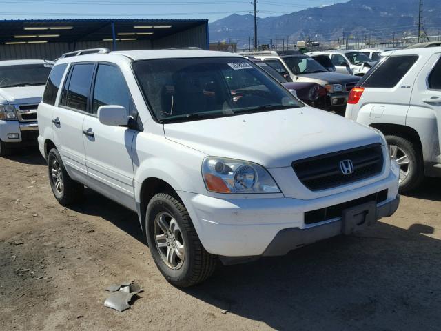 2HKYF18514H526945 - 2004 HONDA PILOT EXL WHITE photo 1