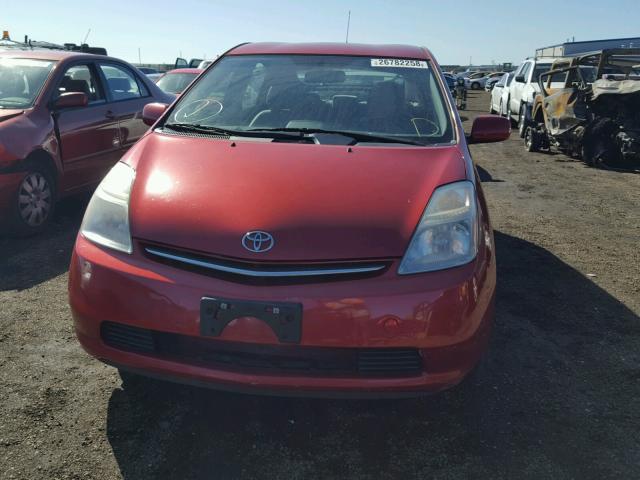 JTDKB20U977612278 - 2007 TOYOTA PRIUS RED photo 9