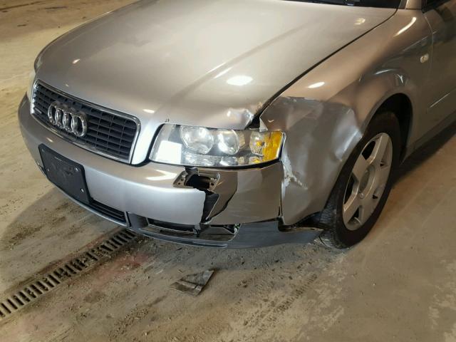 WAUVC68E72A286407 - 2002 AUDI A4 1.8T AV SILVER photo 9