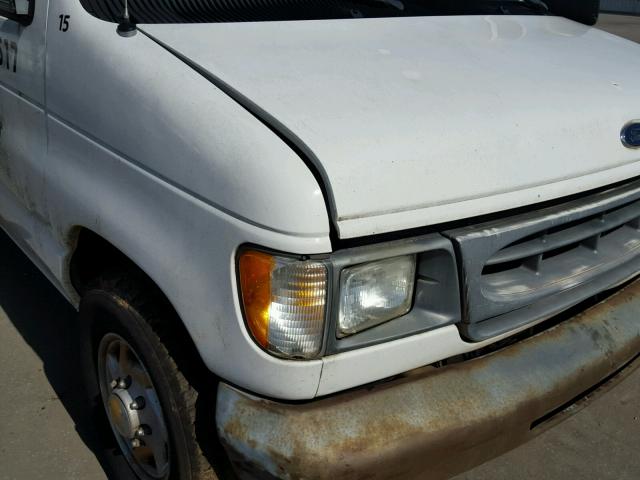 1FTRE1429YHB26218 - 2000 FORD ECONOLINE WHITE photo 9