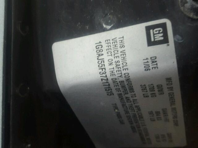 1G8AJ55F37Z171515 - 2007 SATURN ION LEVEL 灰色 照片 10