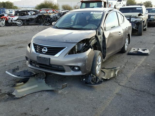 3N1CN7AP5CL836528 - 2012 NISSAN VERSA S CHARCOAL photo 2