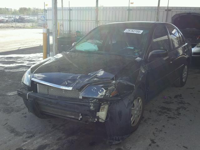 2HGES16593H579094 - 2003 HONDA CIVIC LX BLACK photo 2