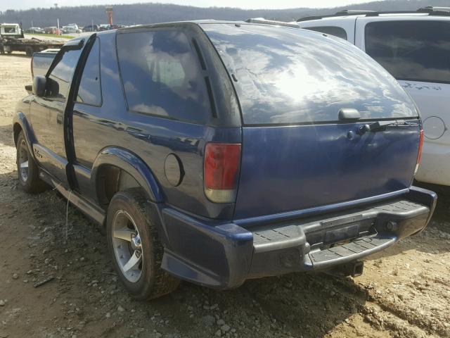 1GNCS18X54K107786 - 2004 CHEVROLET BLAZER BLUE photo 3