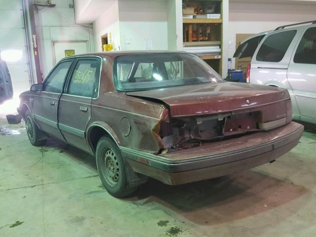 1G3AL54N1N6301167 - 1992 OLDSMOBILE CUTLASS CI MAROON photo 3