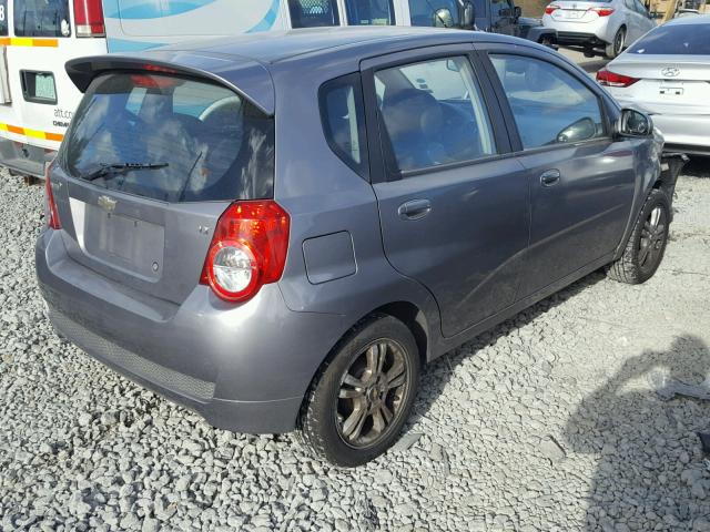 KL1TG6DE7BB265918 - 2011 CHEVROLET AVEO LT GRAY photo 4